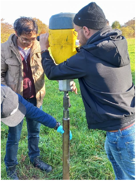 Field measurements and drilling setup